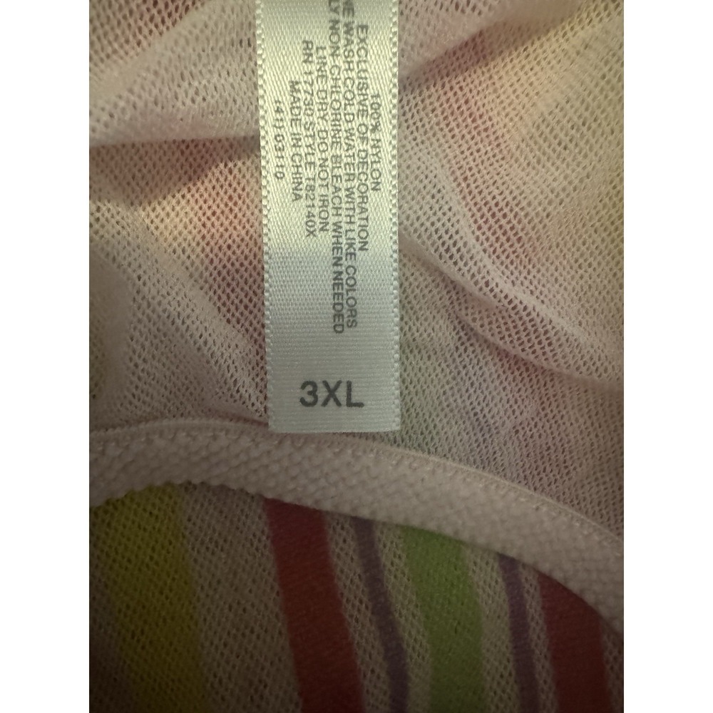 VTG Y2K Xhileration Cami Tank & Boy Short Panty Set- Pink Striped Sheer Fits XL - Picture 7 of 7